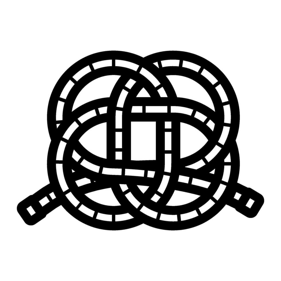 turks head nautical knot line icon illustration vector