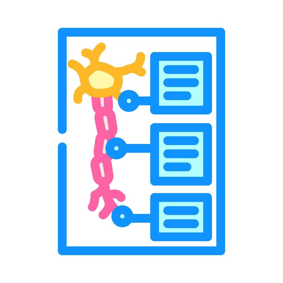 nervous system study neurologist color icon illustration vector