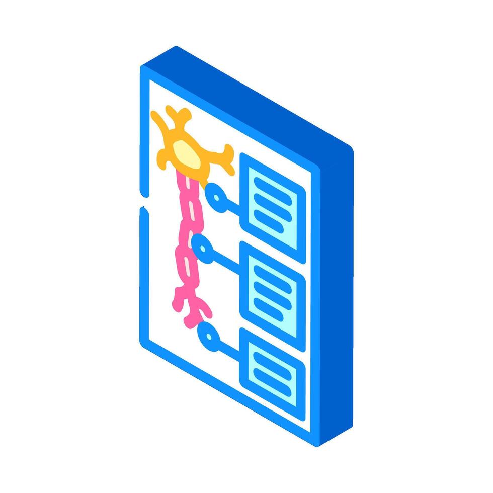 nervous system study neurologist isometric icon illustration vector
