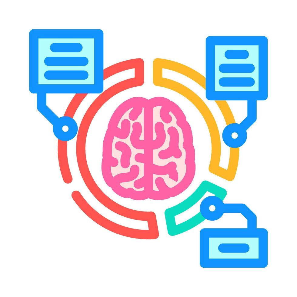 neurological expertise color icon illustration vector