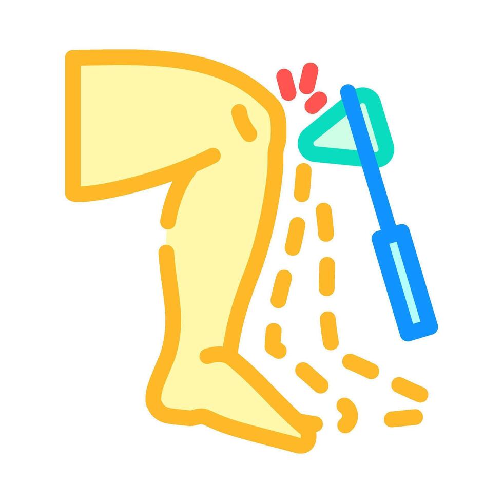 reflex testing neurologist color icon illustration vector