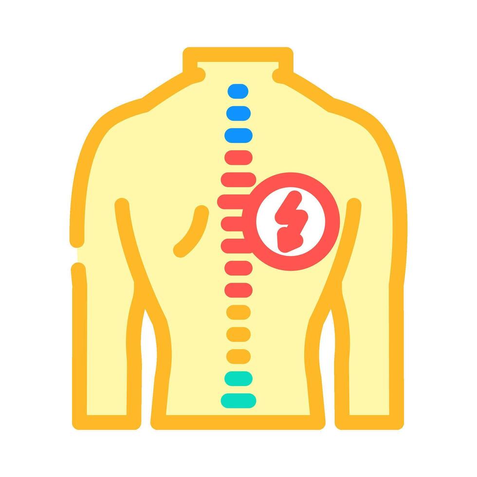 spinal cord analysis color icon illustration vector