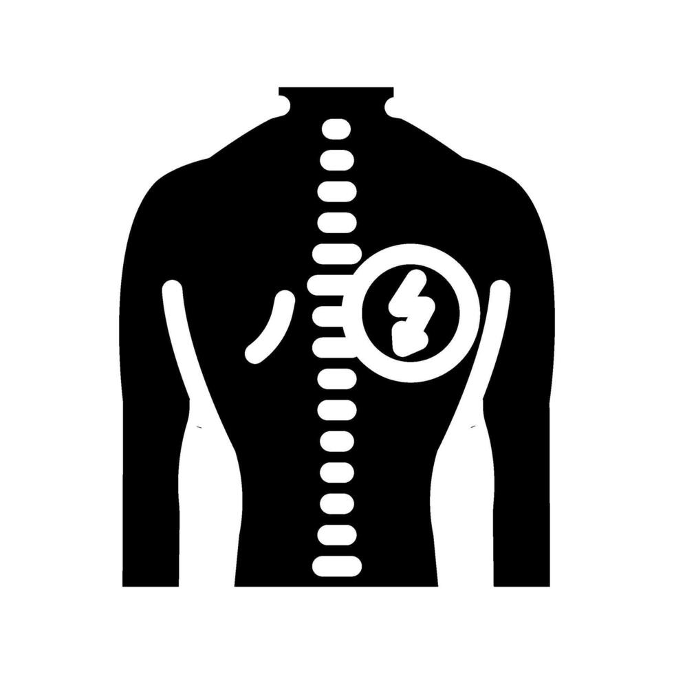 spinal cord analysis glyph icon illustration vector