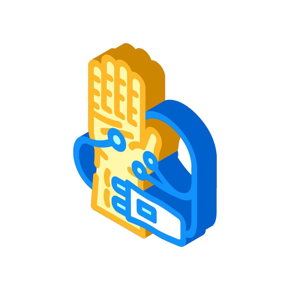 emg procedure neurologist isometric icon illustration vector