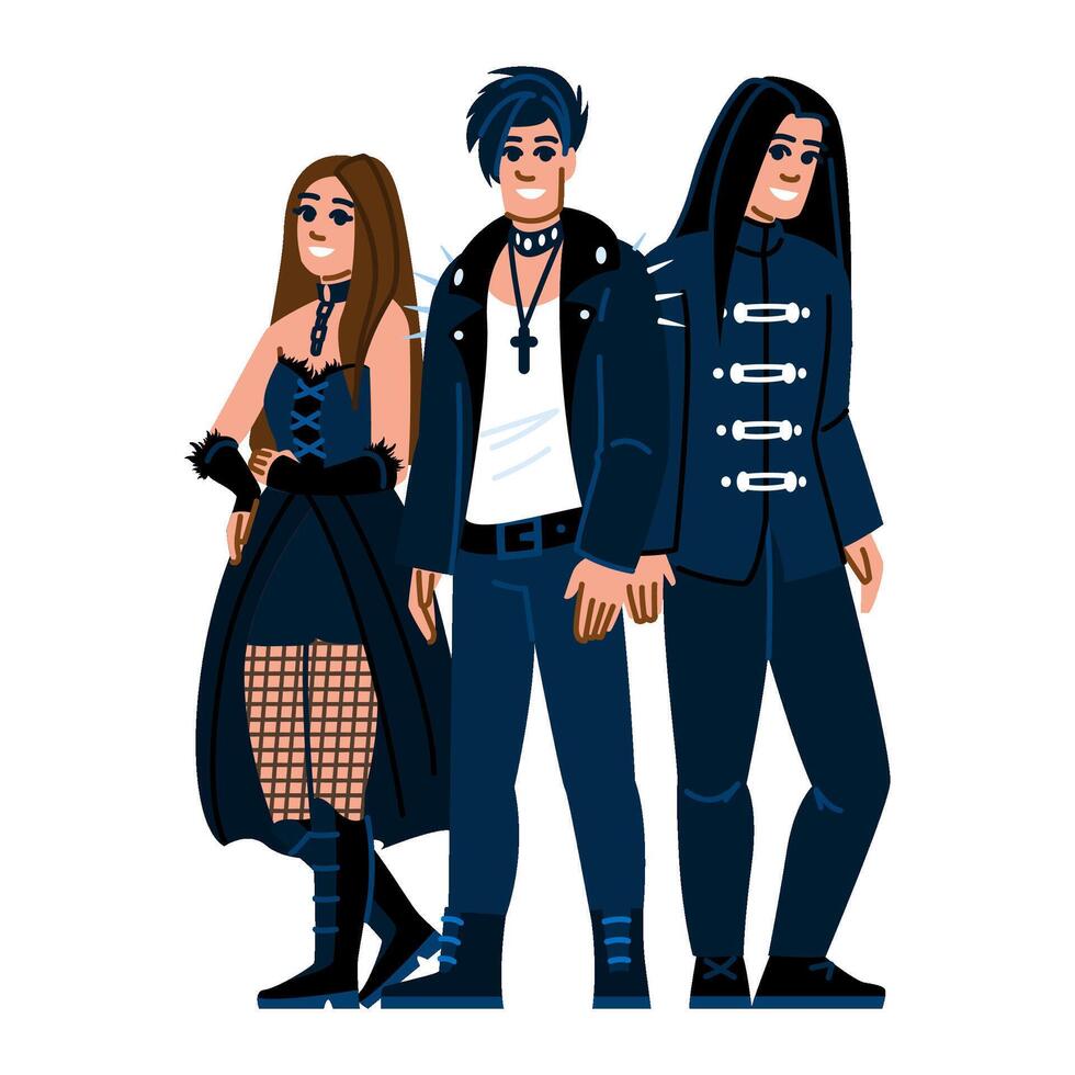 aesthetic goth band vector