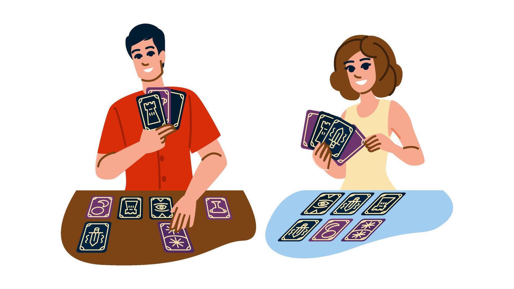 psychic tarot reading vector