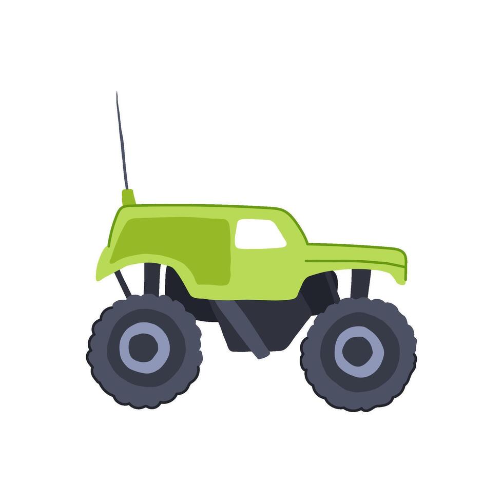 racing rc car toy cartoon illustration vector