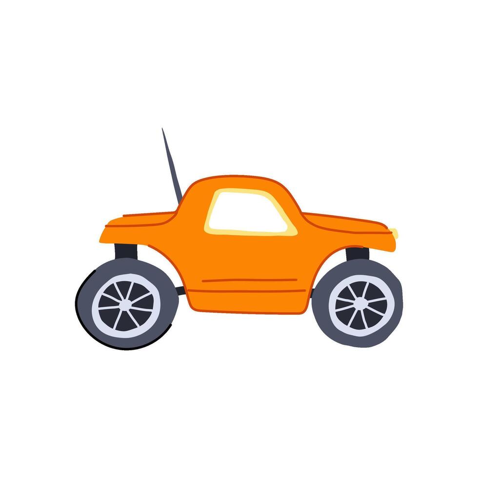 battery rc car toy cartoon illustration vector