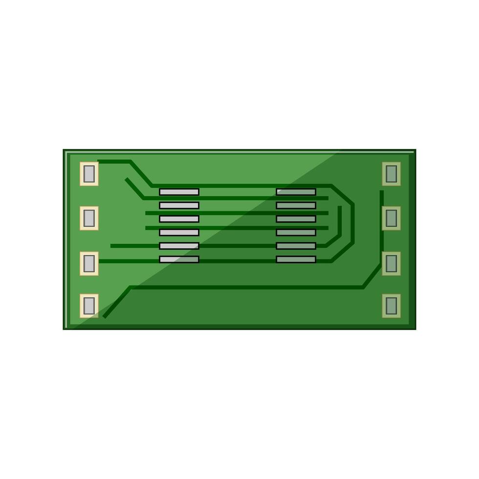capacitor circuit board cartoon illustration vector