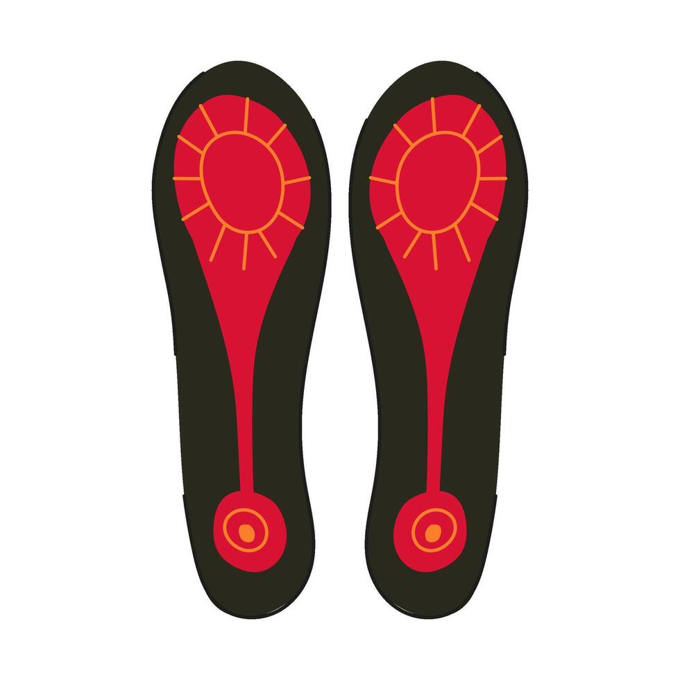 rechargeable electric heated insoles illustration vector