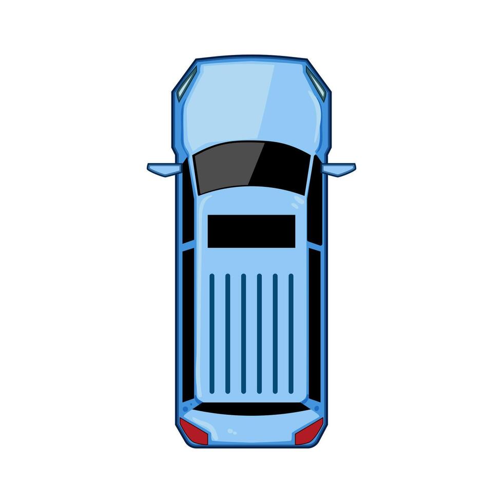 collectible car top view cartoon illustration vector