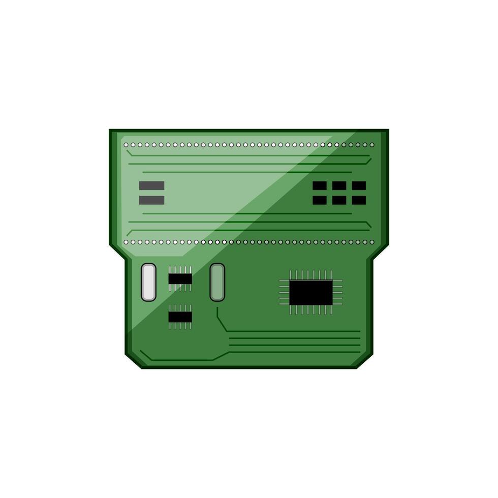 etching circuit board cartoon illustration vector