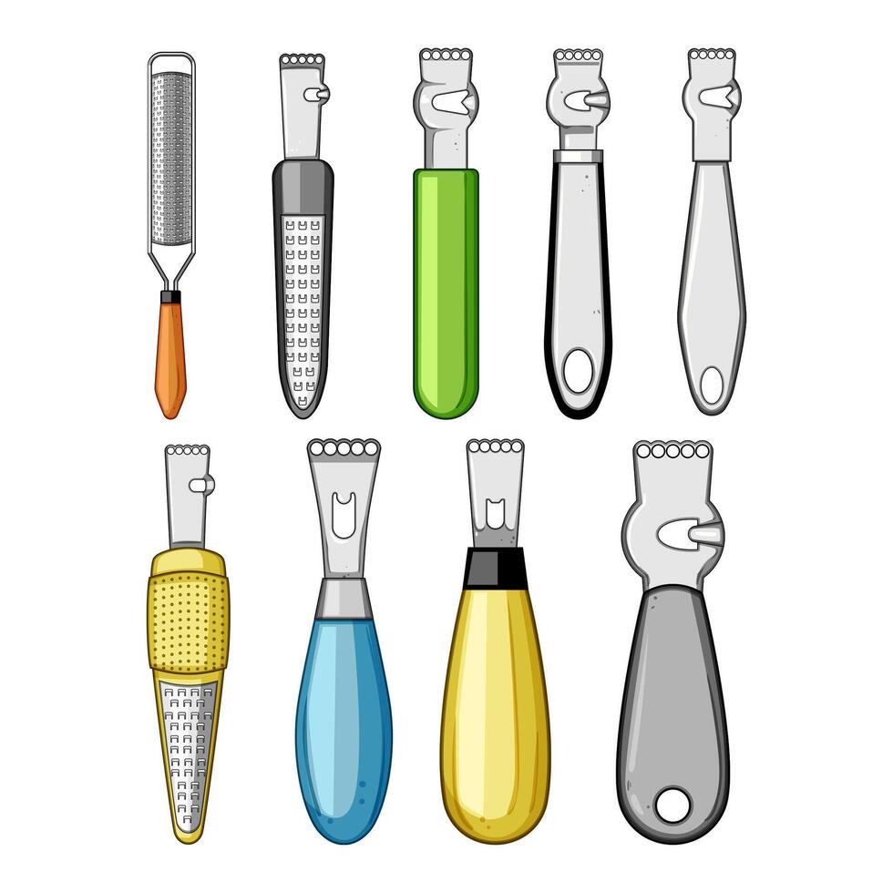 citrus zester set cartoon illustration vector