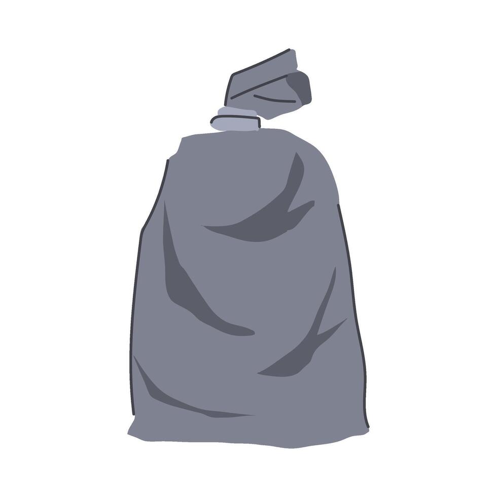 compost compostable trash bag cartoon illustration vector