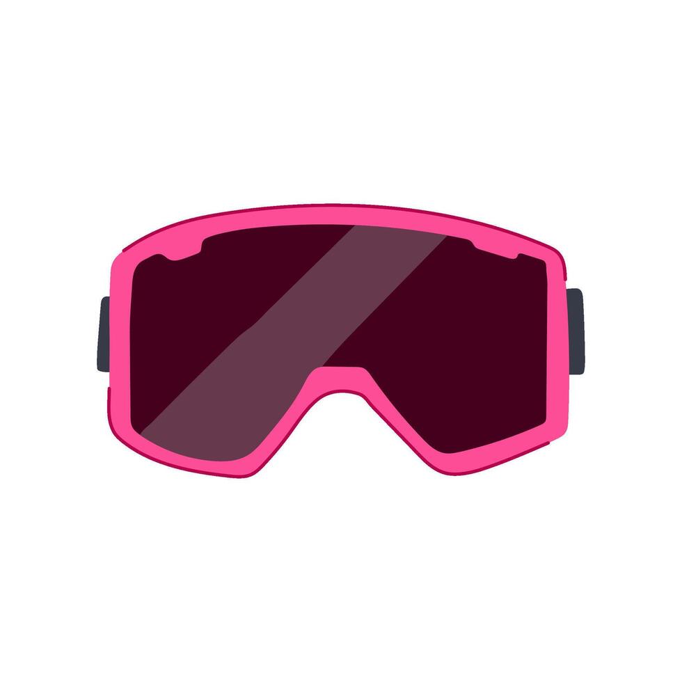snowboarding googles ski cartoon illustration vector
