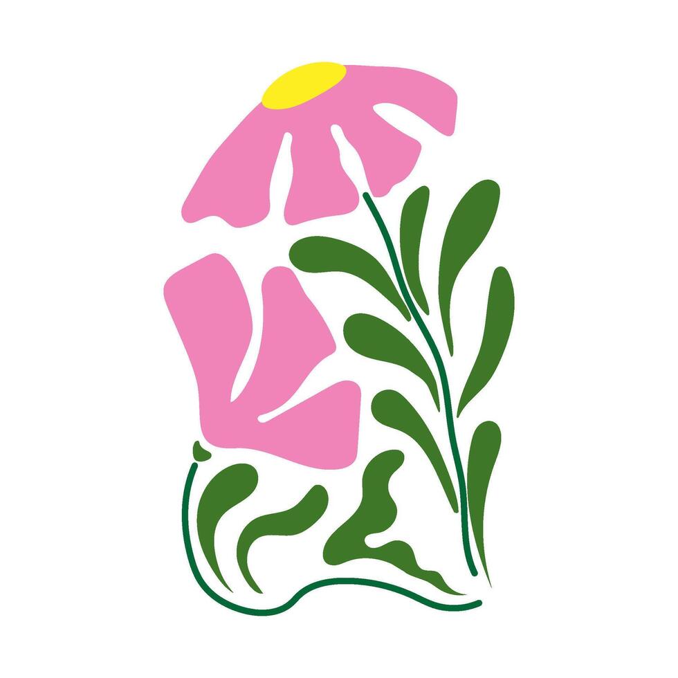 greenery floral arch cartoon illustration vector
