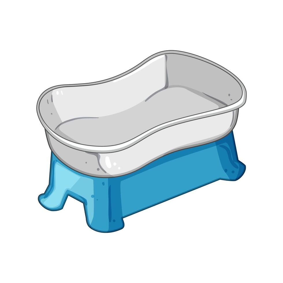 comfort bathtub baby cartoon illustration vector