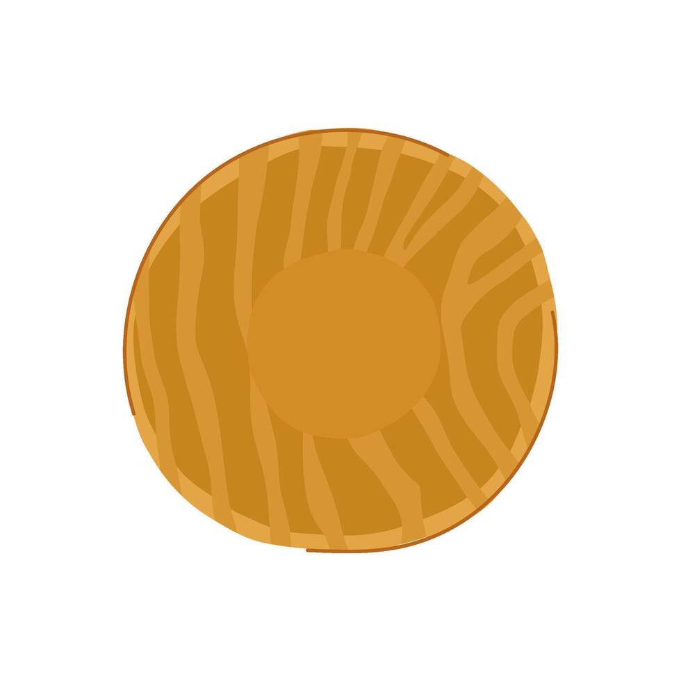 organic bamboo plate illustration vector