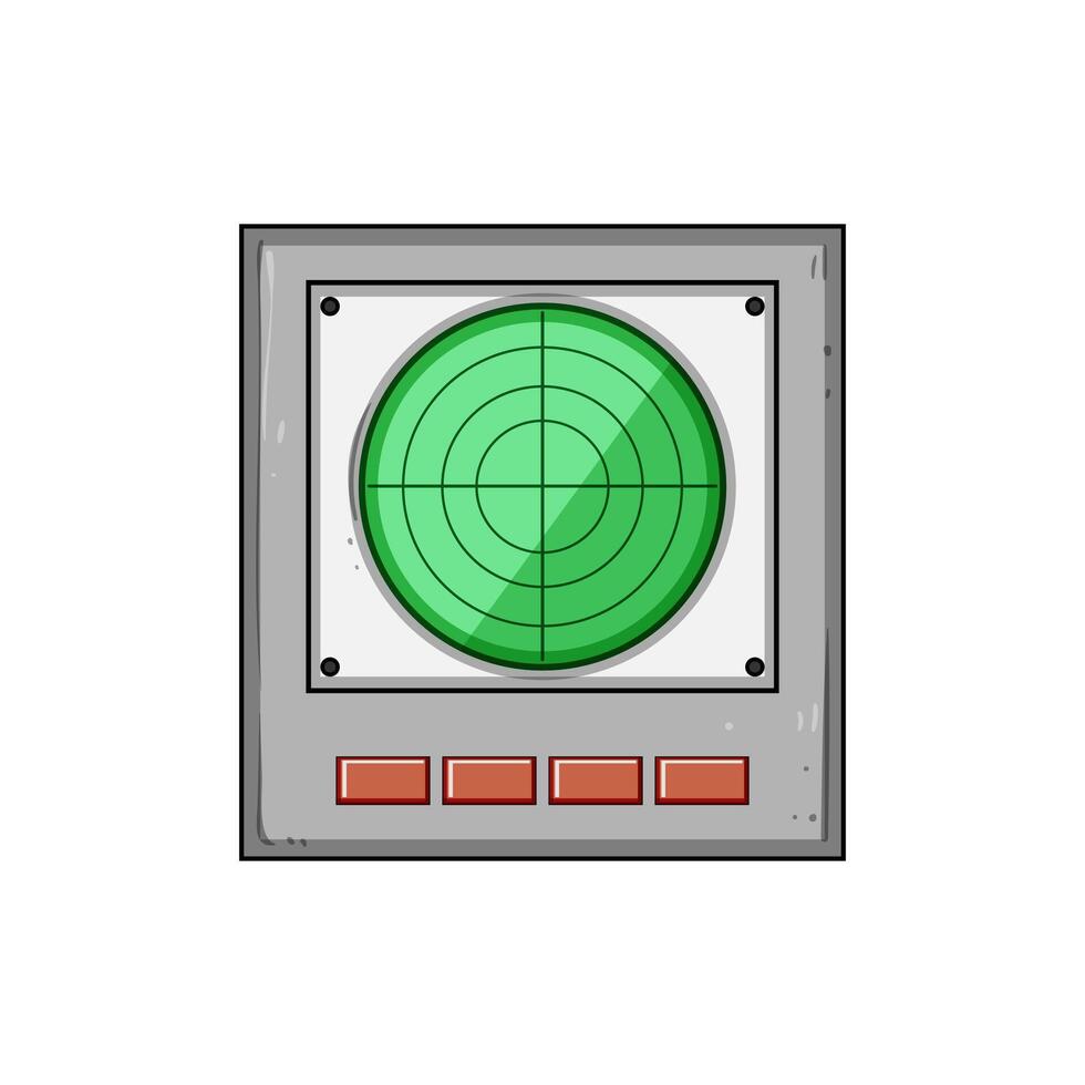 dipping retro control panel cartoon illustration vector
