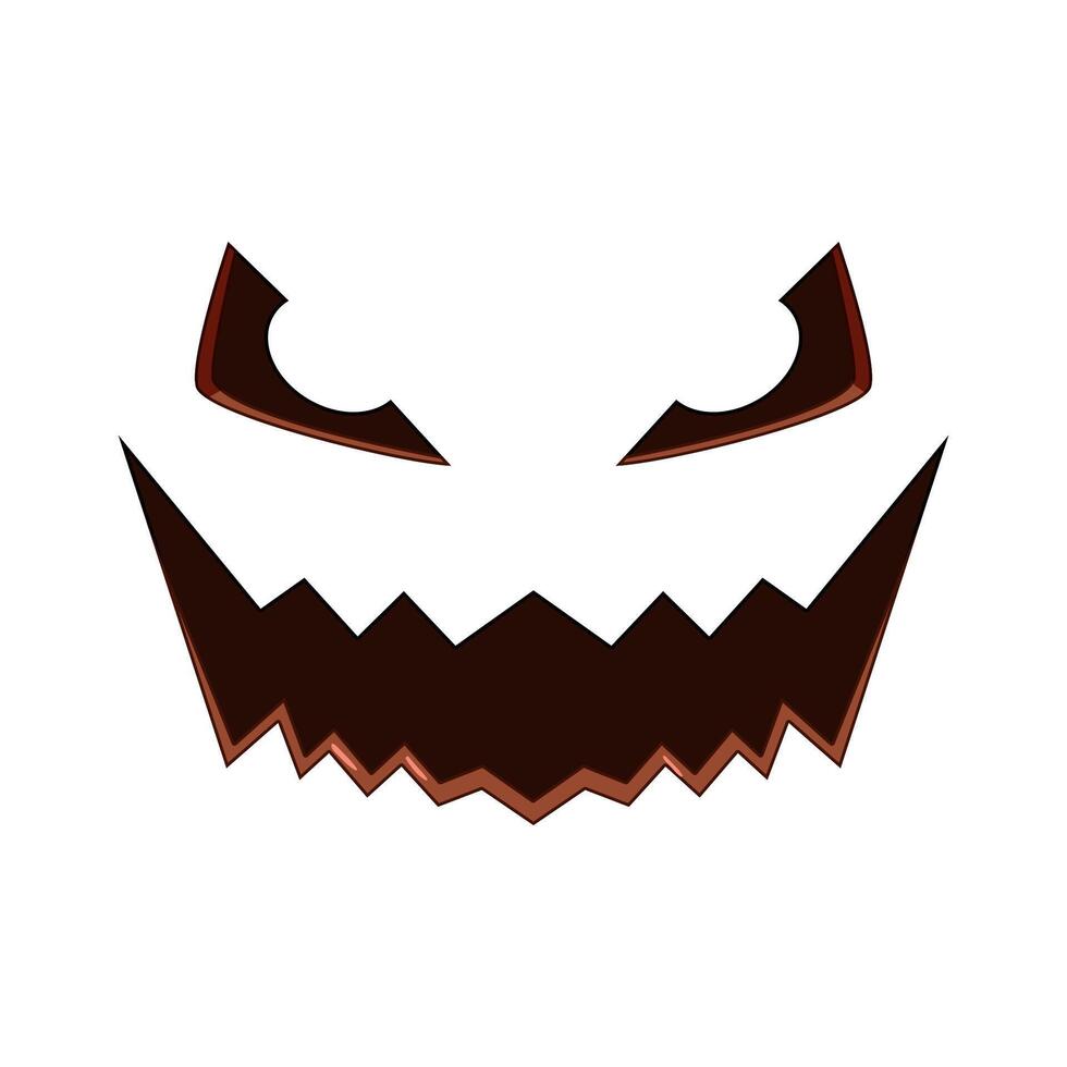 carving carved pumpkin face cartoon illustration vector