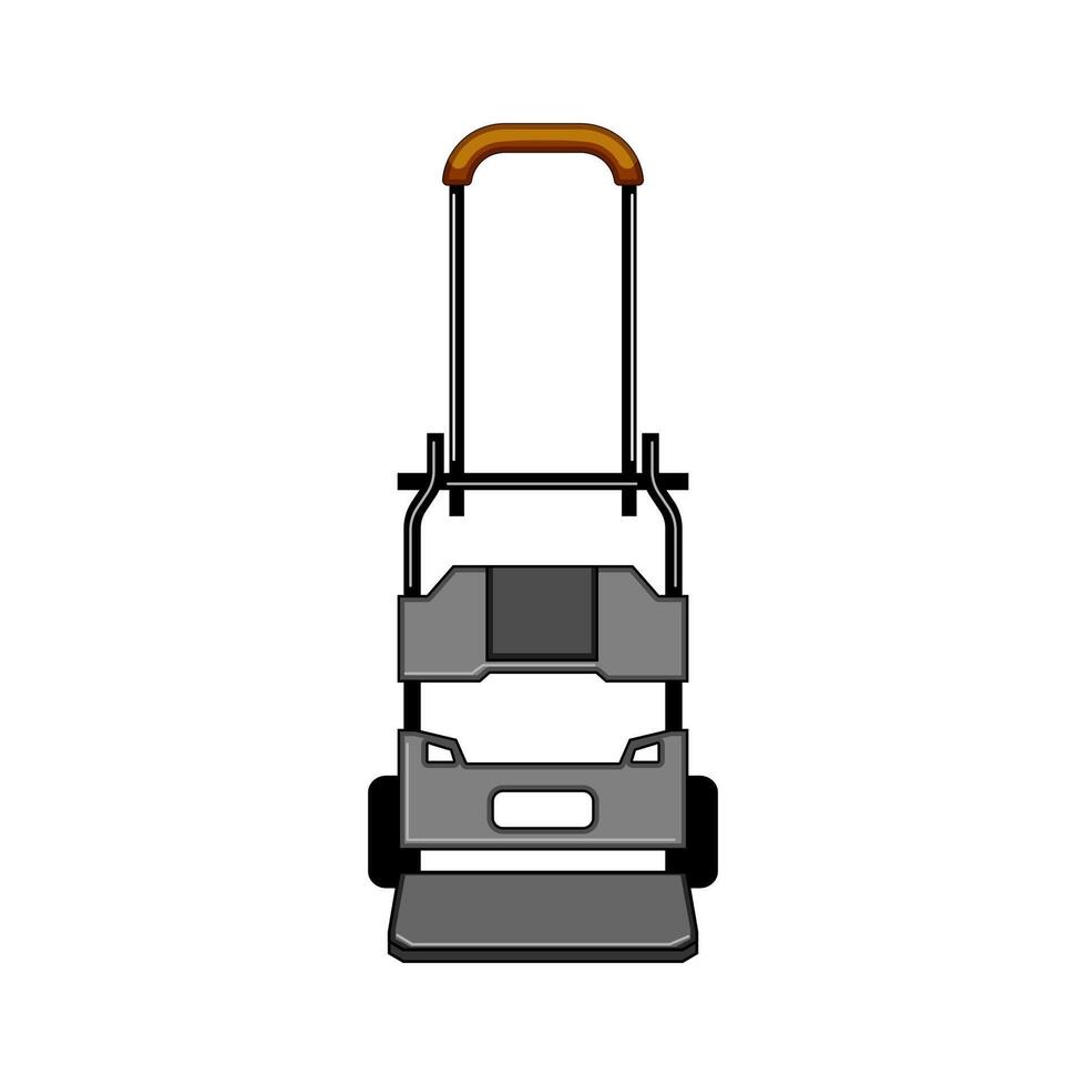 supply hand cart cartoon illustration vector