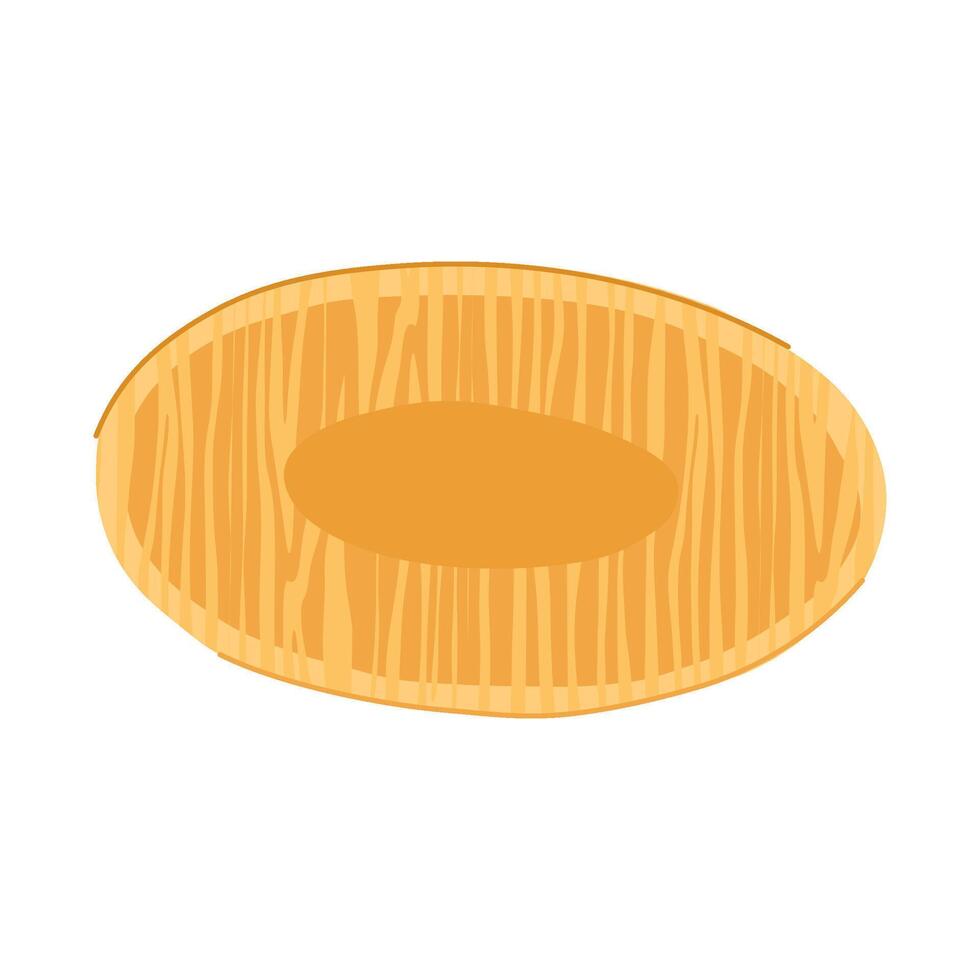 durable bamboo plate cartoon vector