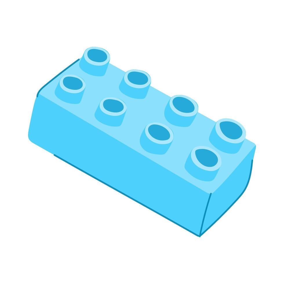 construction building blocks cartoon illustration vector