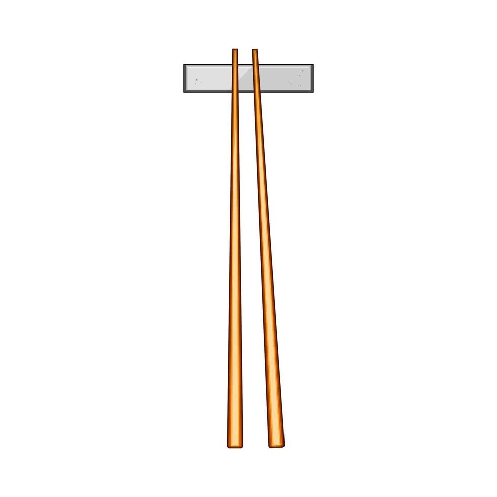 decorative chopstick rest cartoon illustration vector