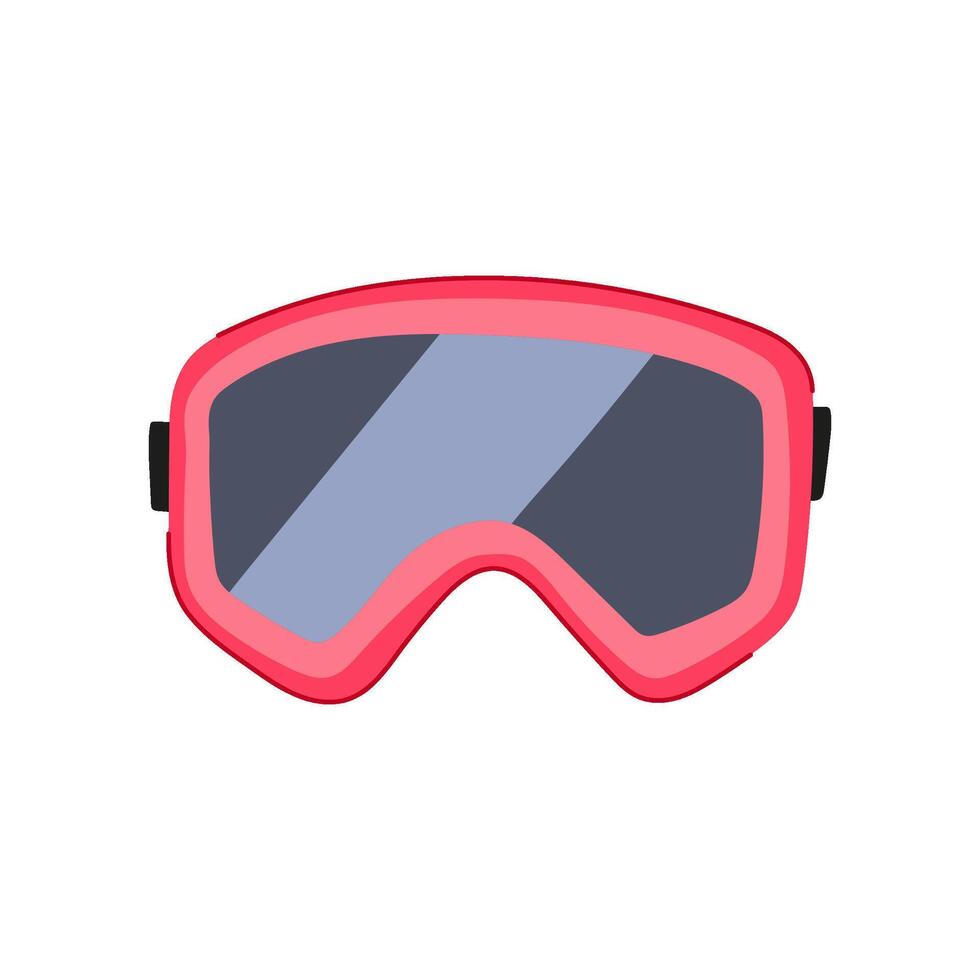 winter googles ski cartoon illustration vector