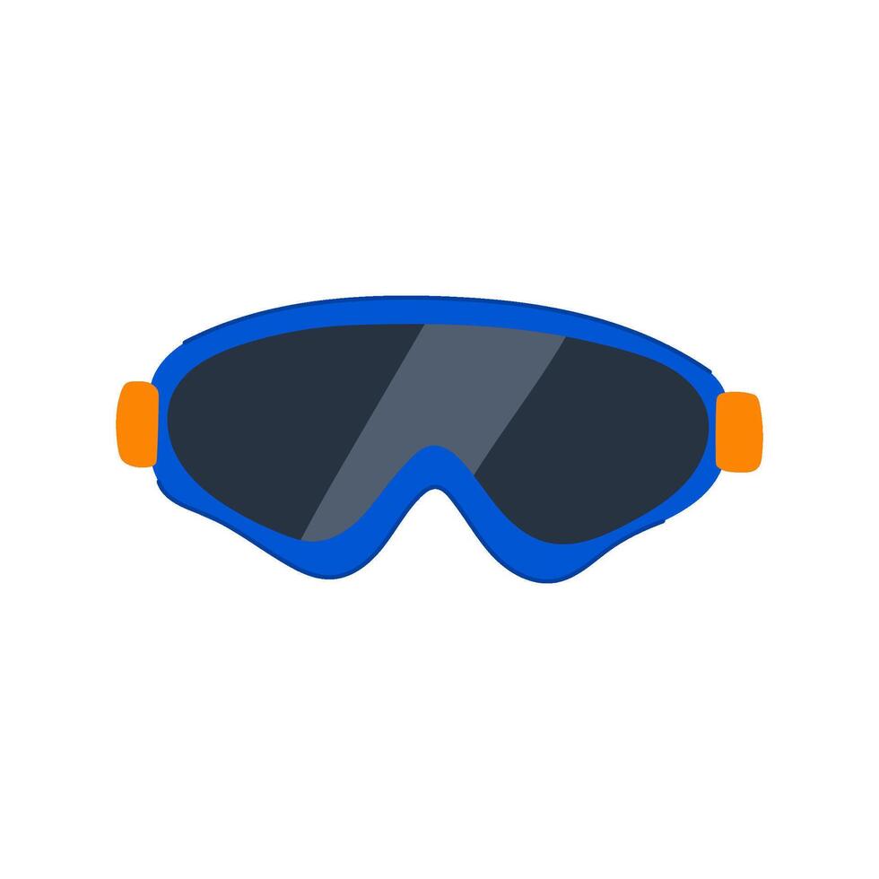 adventure googles ski cartoon illustration vector