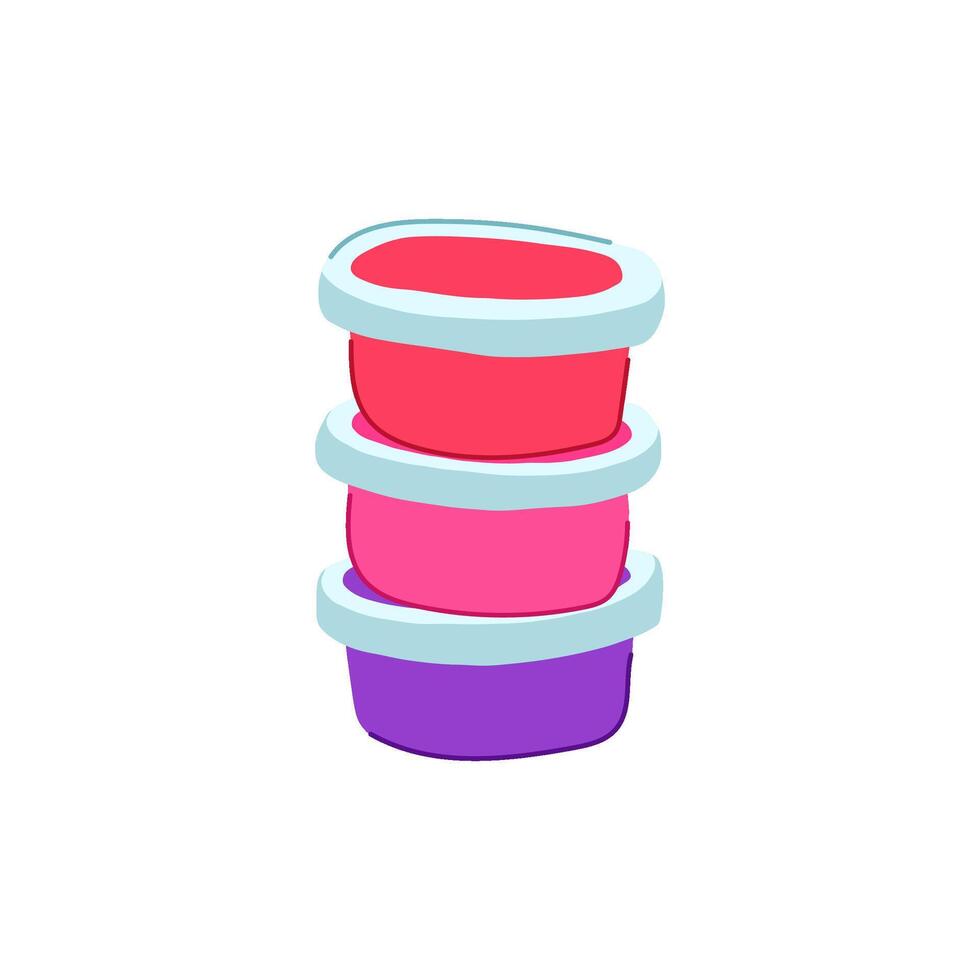 shape modeling clay toy cartoon illustration vector