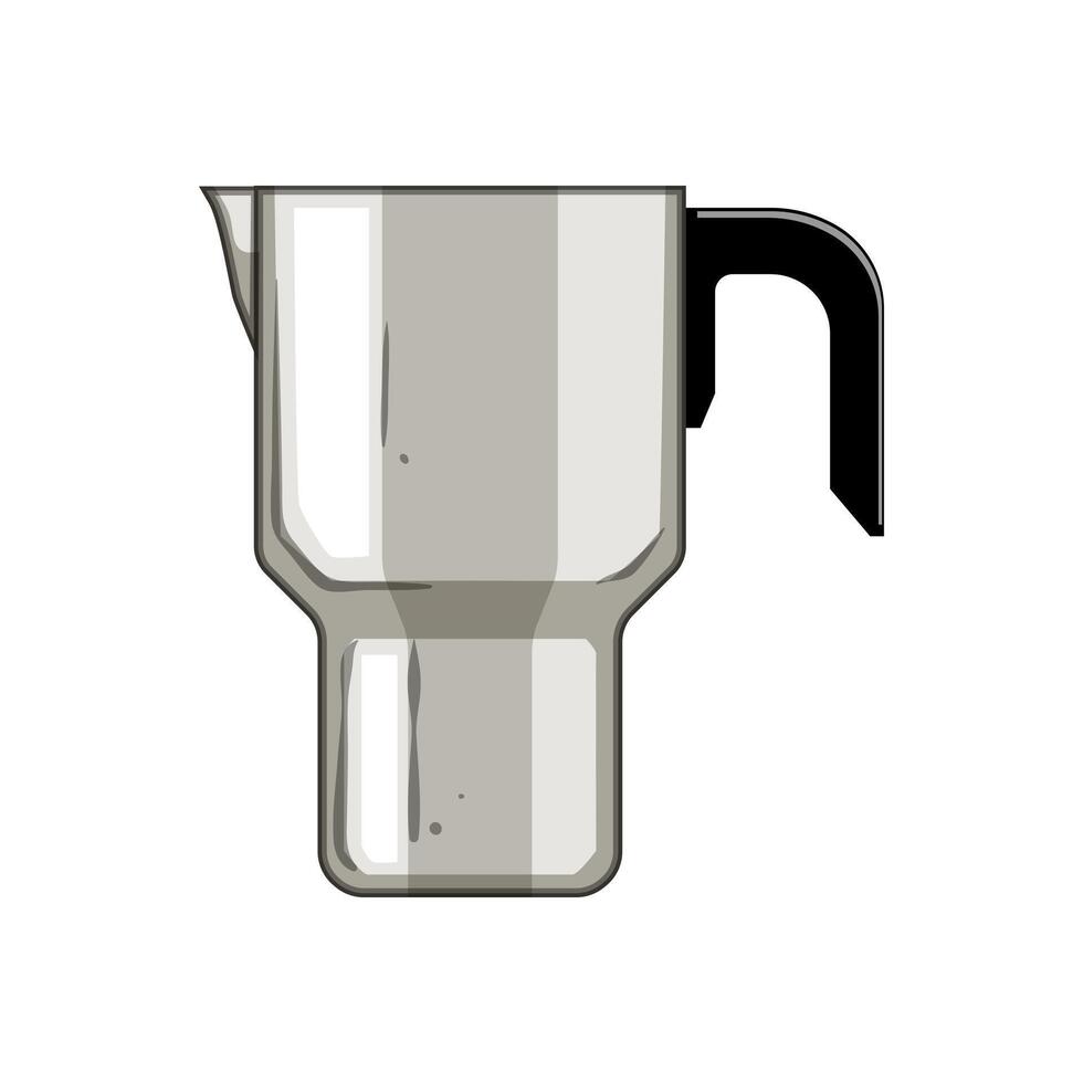 cappuccino milk frothing pitcher cartoon illustration vector