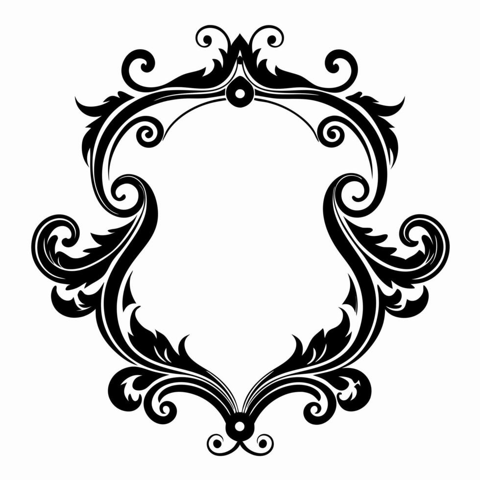 Elegant Black Ornate Frame Design for Decorative Projects vector