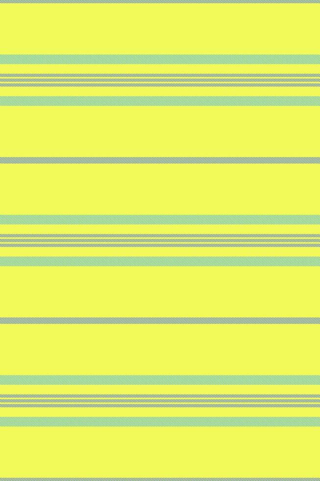 Over textile vertical stripe, olive fabric texture pattern. Effect lines background seamless in lime and cyan colors. vector
