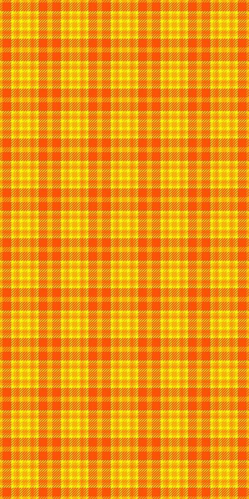 Vibrant orange and yellow plaid pattern. Perfect for autumnal designs, textile projects, or adding a warm, energetic touch to any project. vector