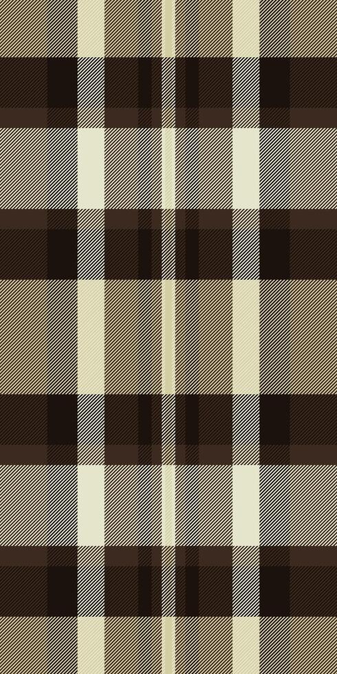 Sophisticated brown and beige plaid pattern. Ideal for textile design, fashion, and autumnal themes. vector