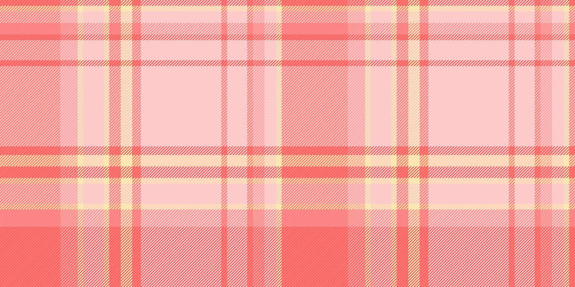 60s textile fabric background, track tartan check . Window plaid texture pattern seamless in light and red colors. vector