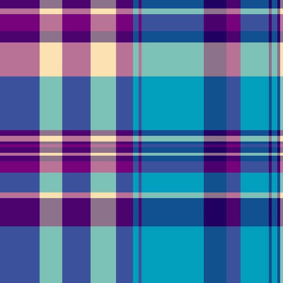 Fancy background plaid texture, korean seamless textile. Sketching check pattern tartan fabric in blue and purple colors. vector