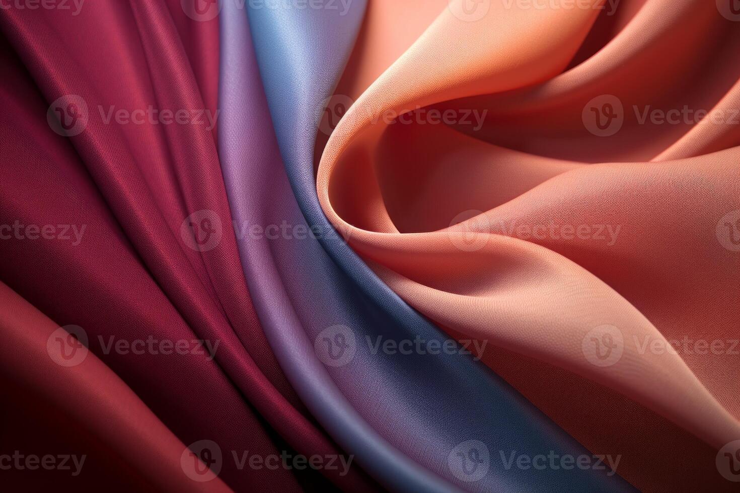 A close up of a colorful silk fabric photo