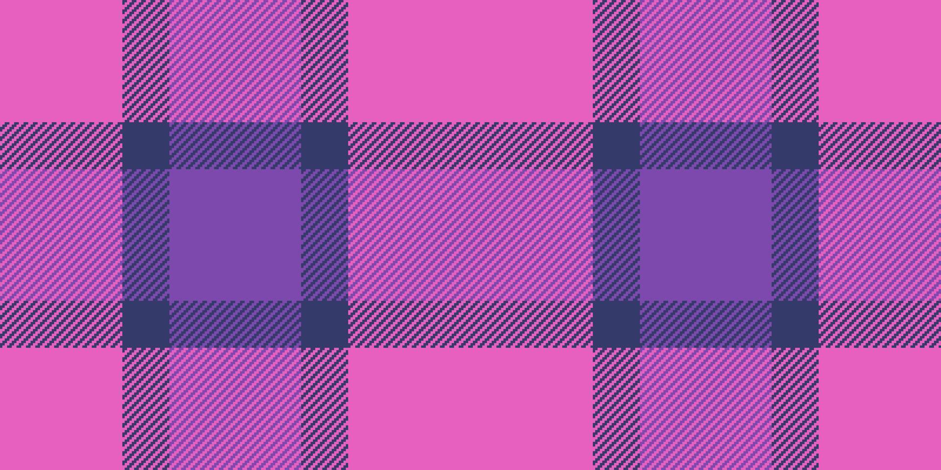 Vibrant pink and purple plaid pattern. Perfect for textile design, fashion, websites, or any project needing a bold, stylish texture. This seamless repeat offers a cheerful, modern aesthetic. vector