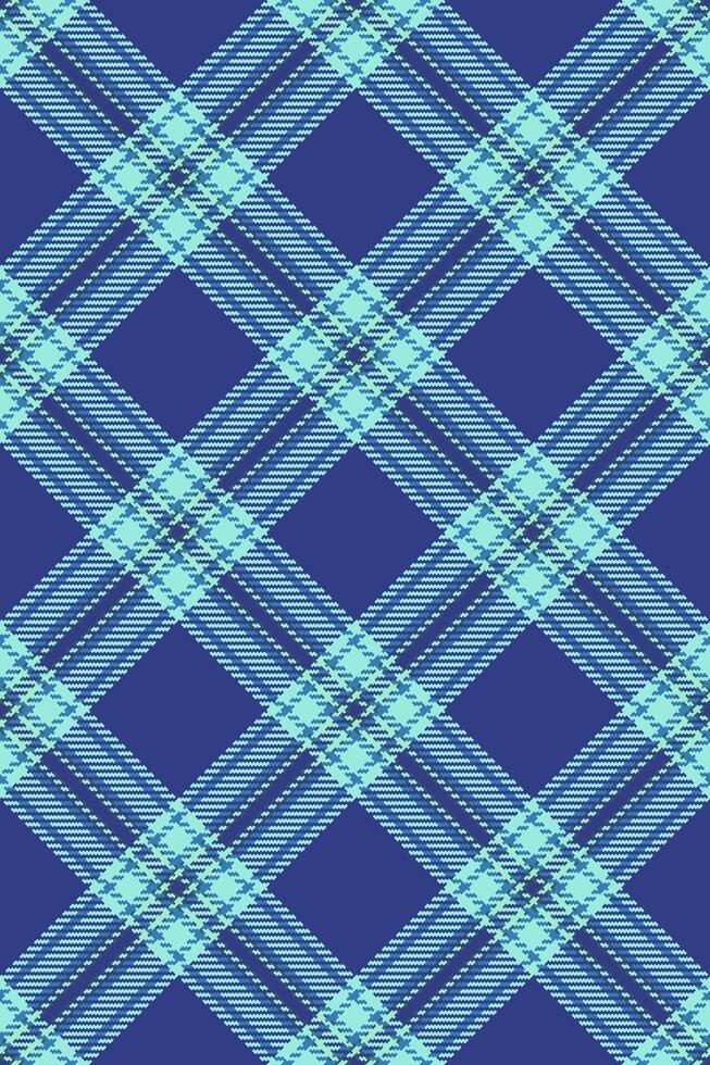 Vibrant teal and navy plaid pattern. Perfect for textile design, website backgrounds, or fashion projects. This repeating geometric design offers a fresh, modern take on a classic style. vector