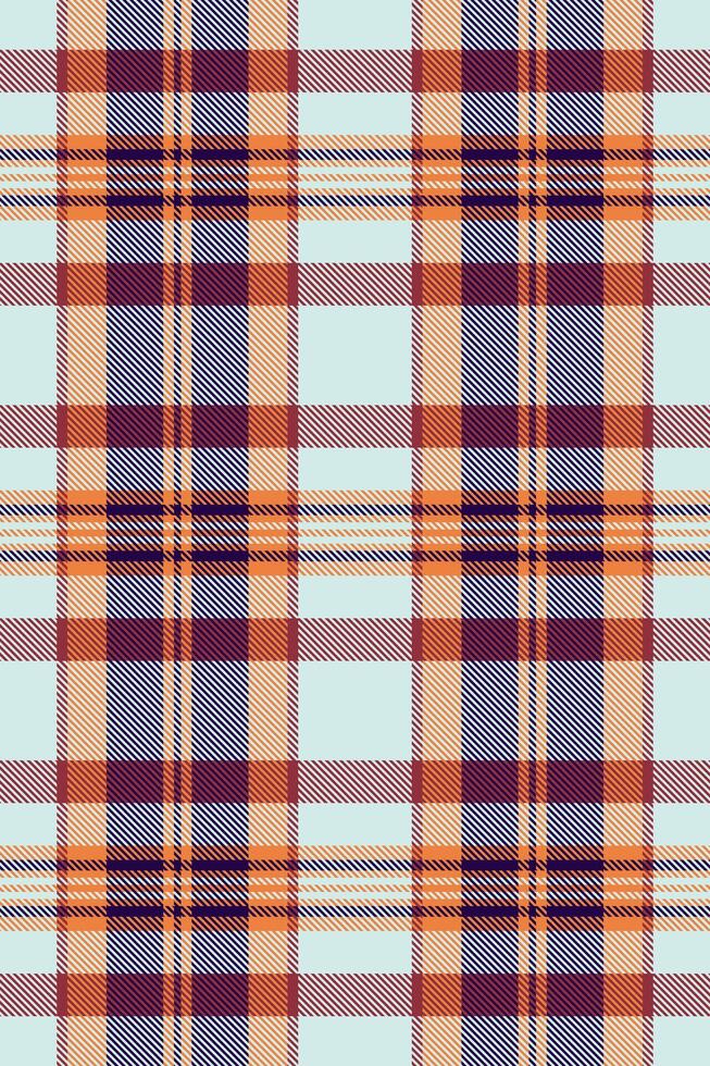 Marriage fabric plaid background, size check seamless. Oktoberfest pattern tartan textile texture in light and orange colors. vector