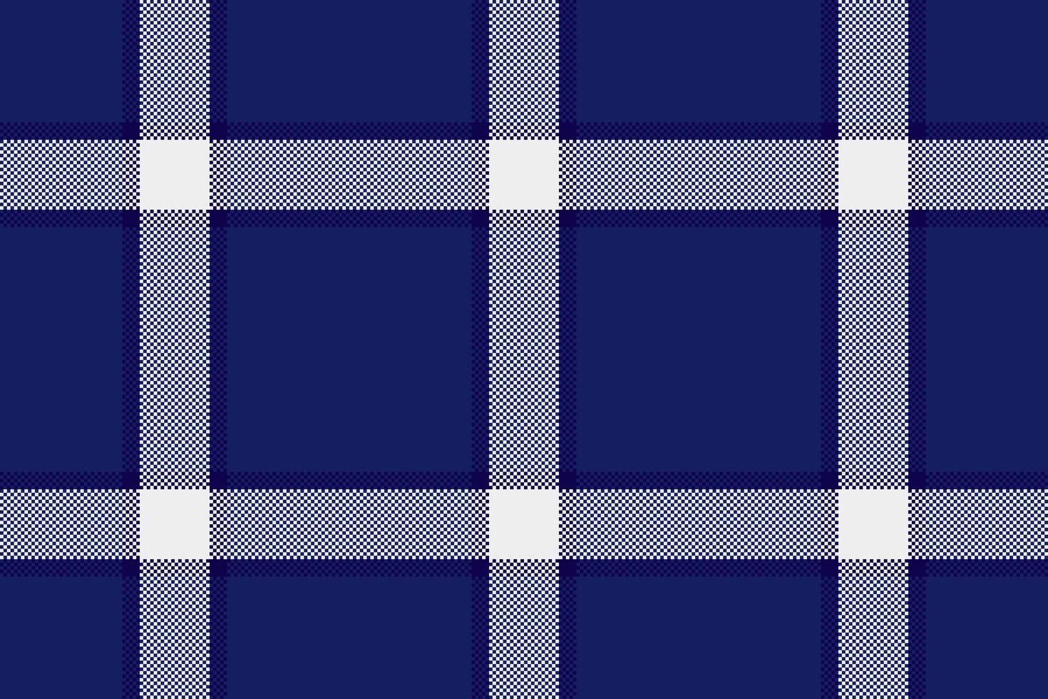 Classic navy blue and white plaid pattern. Versatile design ideal for textile, fashion, and web backgrounds. Clean, simple, and timeless, evoking feelings of sophistication and tradition. vector