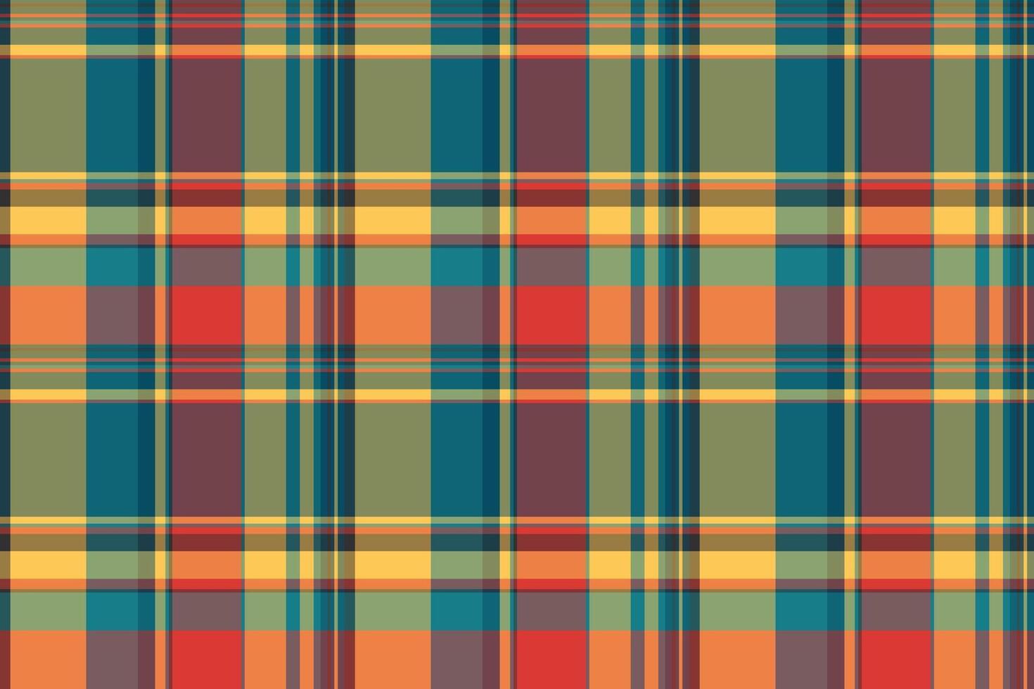 Vibrant autumnal plaid pattern. Perfect for textile design, website backgrounds, or fallthemed projects. vector