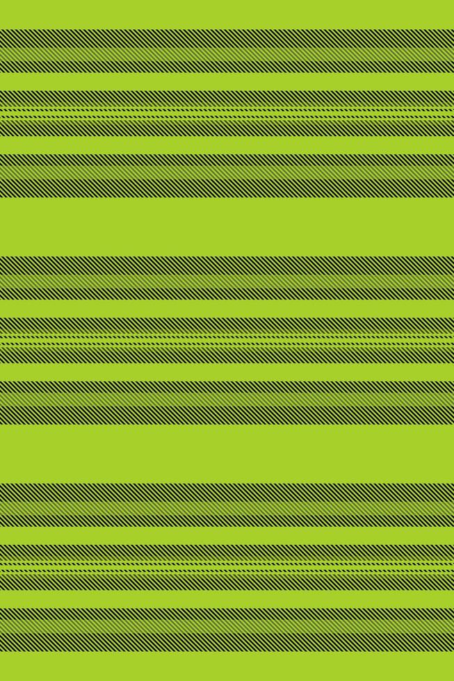 Tveryday background texture seamless, thanksgiving stripe fabric . Goloured pattern lines textile vertical in lime and black colors. vector
