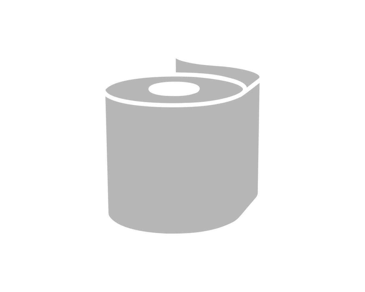 Simple, minimalist graphic of a roll of paper towels or toilet paper. Perfect for web design, app interfaces, or illustrating cleanliness, hygiene, or resource consumption. vector