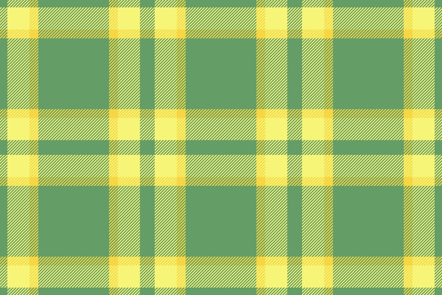 Vibrant green and yellow plaid pattern. Perfect for textile design, website backgrounds, or crafting projects. This cheerful, seamless texture evokes feelings of spring and freshness. vector