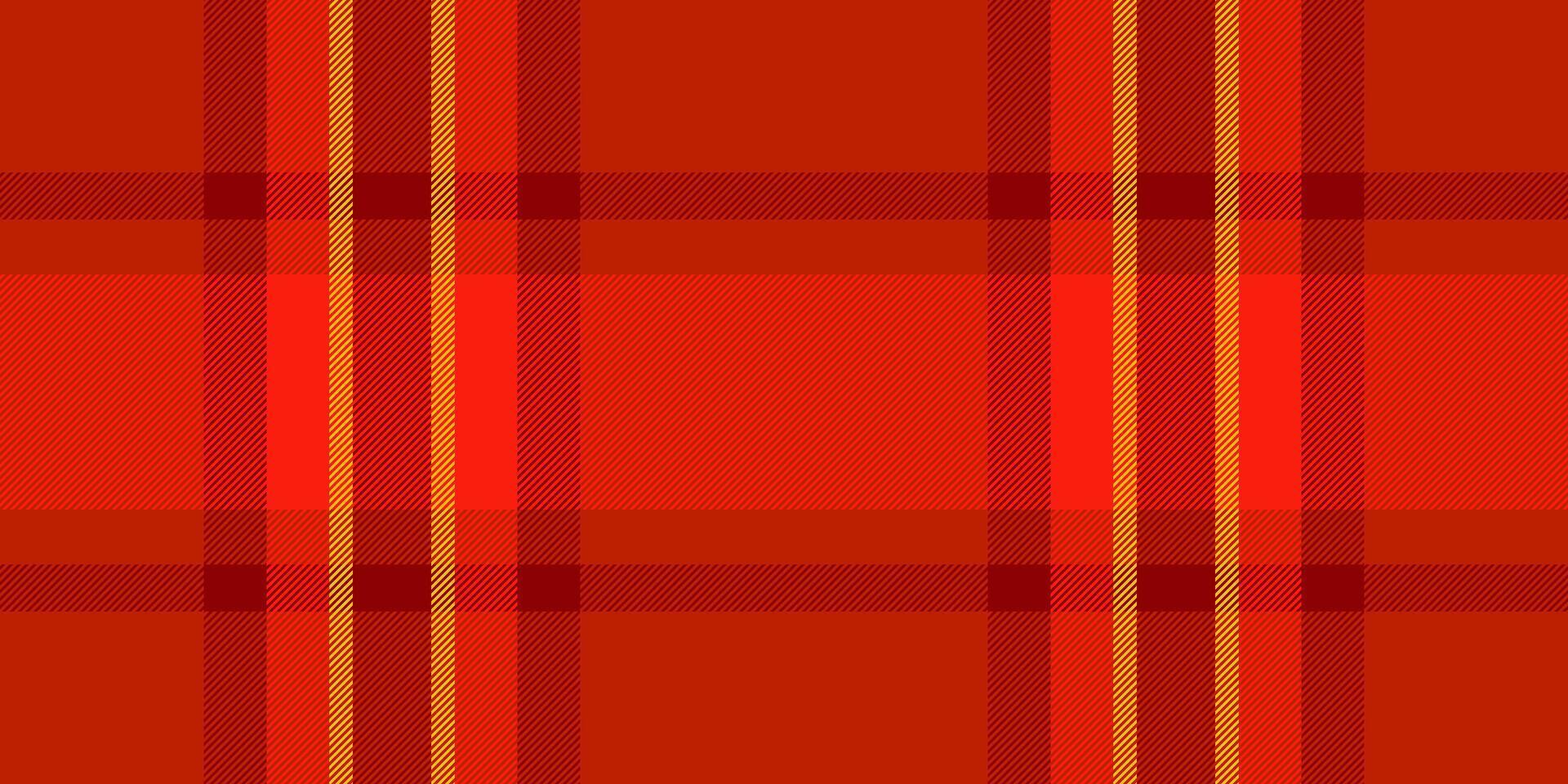 Vibrant red and gold plaid pattern. Perfect for autumnal designs, textile projects, or adding a warm, festive touch to any project. vector