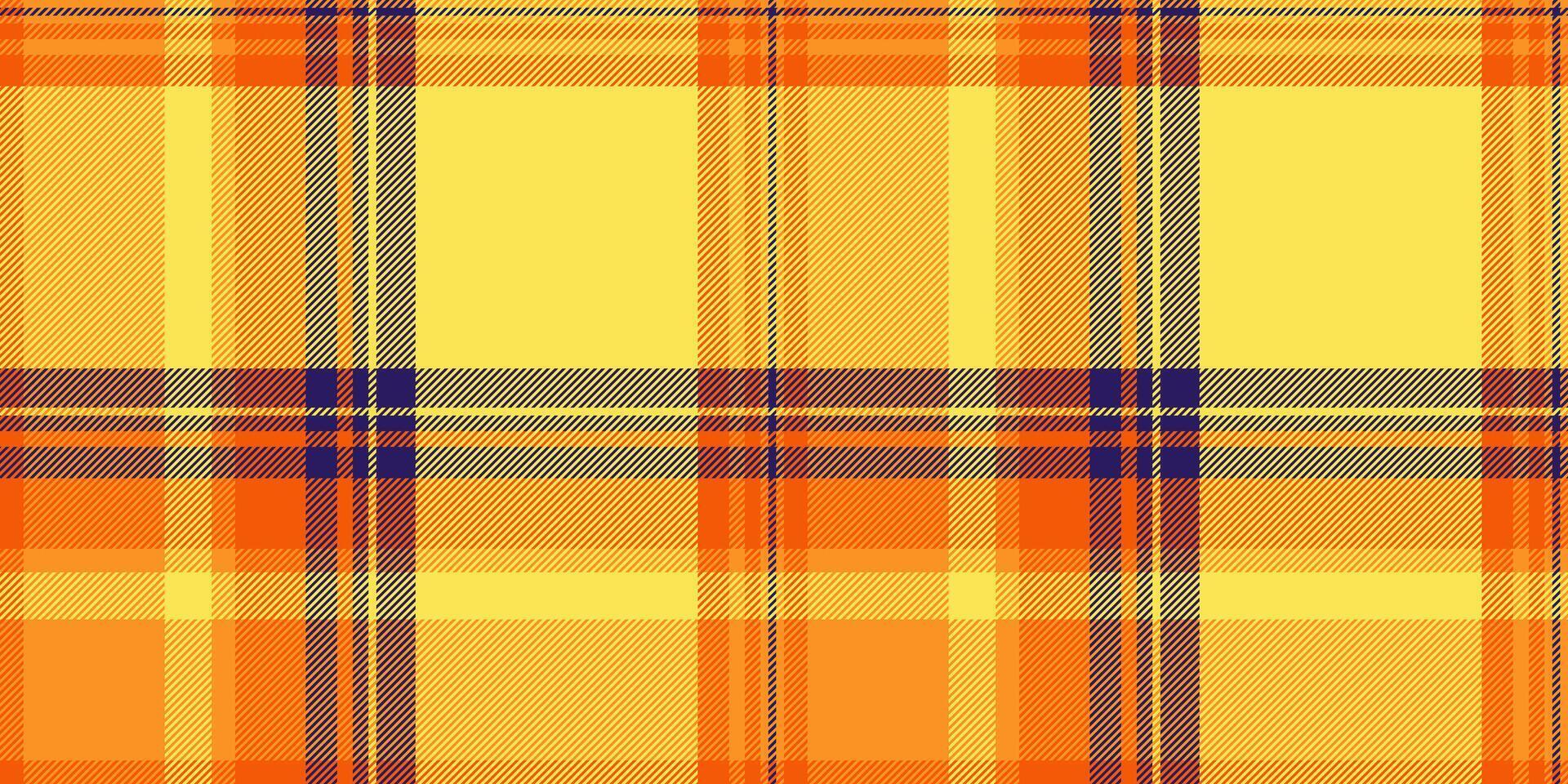 Vibrant yellow and orange plaid pattern. Perfect for textile design, fashion, websites, and branding. This cheerful, energetic texture evokes warmth and optimism. vector