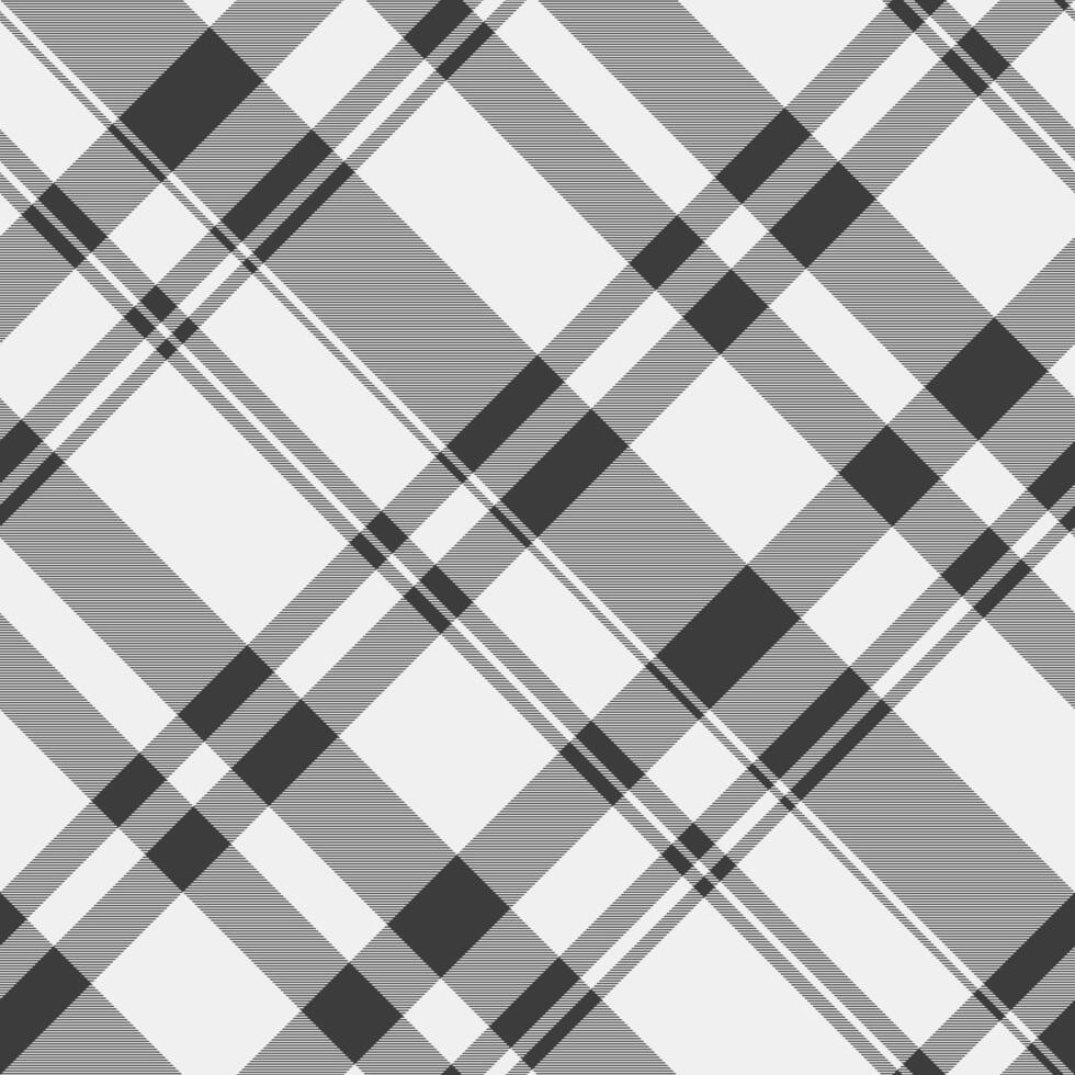 Pixel check fabric background, quality pattern tartan. Geometry seamless texture plaid textile in white and grey colors. vector